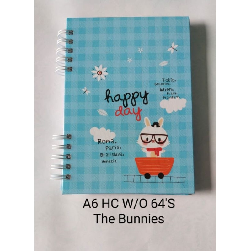 

Notes/Diary Book Hard Cover Wire-O KIKY A6 Isi 64 Lembar