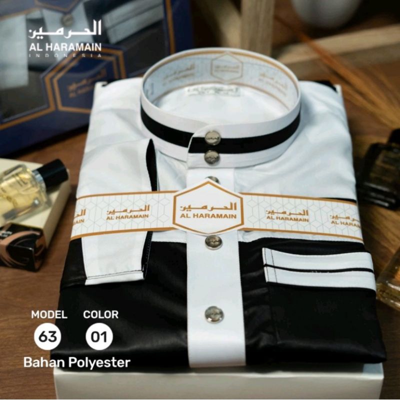 AL Haramain Jubah / Gamis Pria Dewasa Premium Kombinasi (63) | Hitam-Navy-Maroon-Biru Keabuan