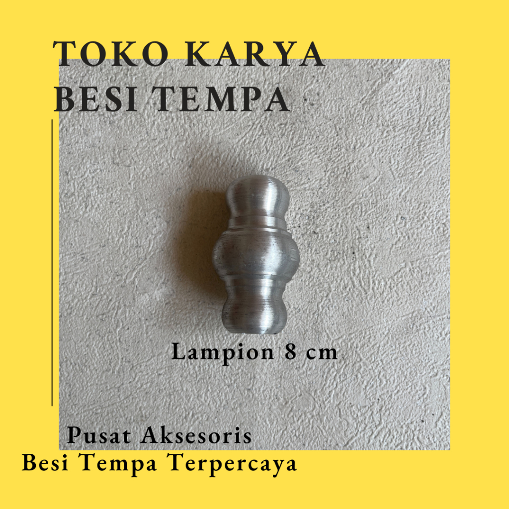 Ornamen Pagar Besi Lampion 8 cm & 10 cm nako 16 / Ornamen Pagar Besi Aksesoris Lampion / Ornamen Lam