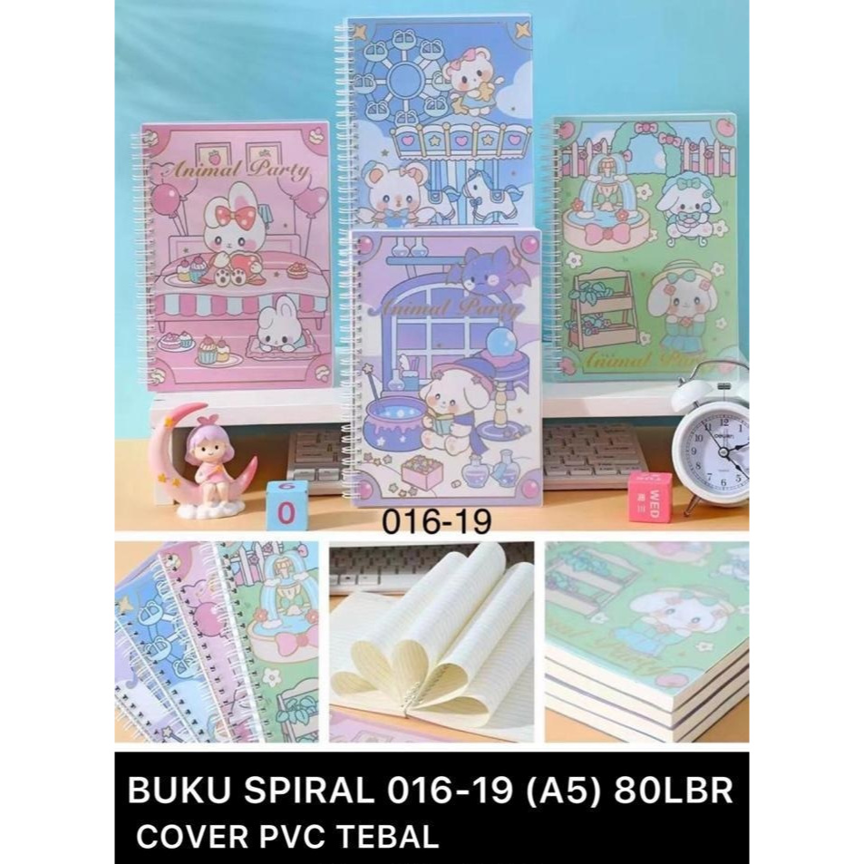 

Buku Spiral Cover Mika PVC 016-19 Uk.A5/Buku Notepad/diary
