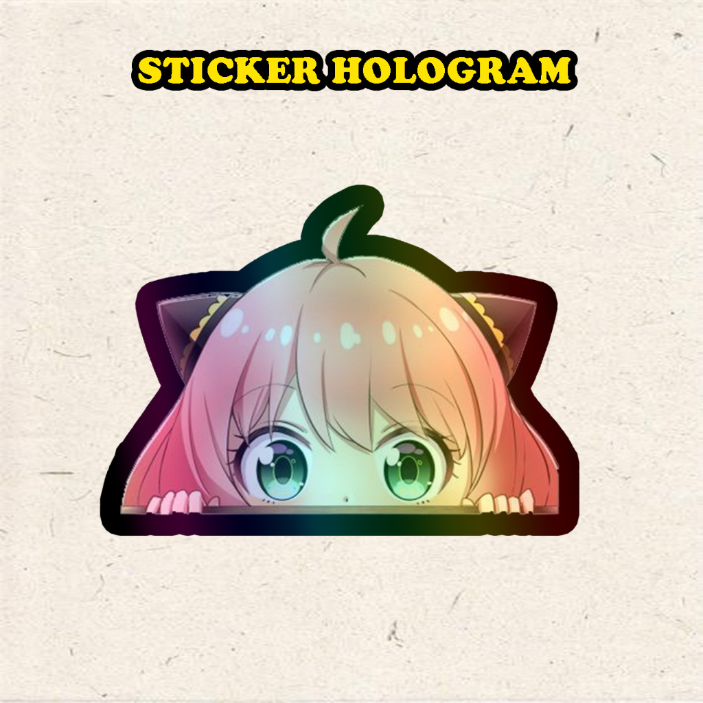 

Stiker Hologram Anime Anya 1 Spy x familly ukuran 8 cm
