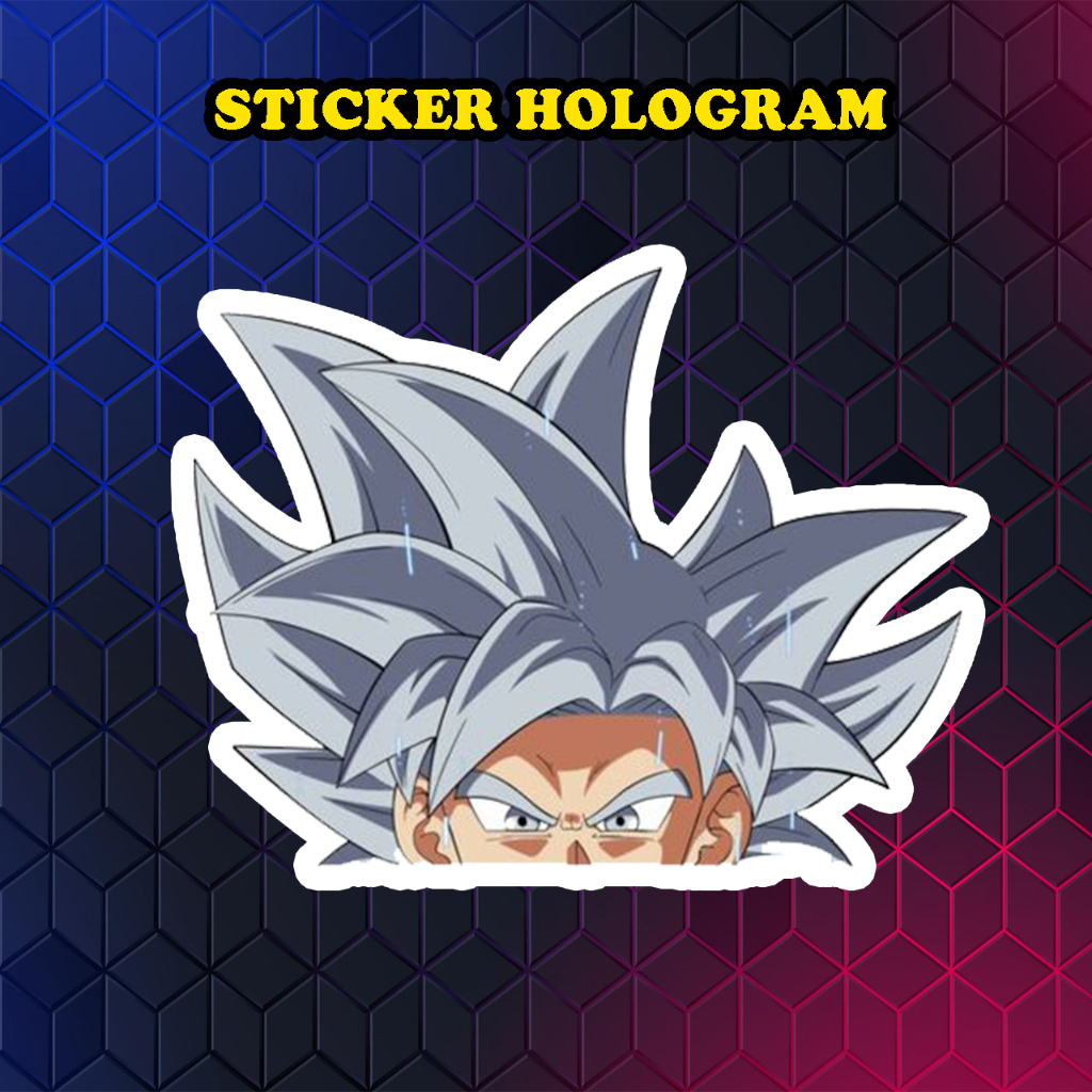 

Stiker Hologram Anime Goku Ultra Instinct Dragon bal ukuran 8 cm