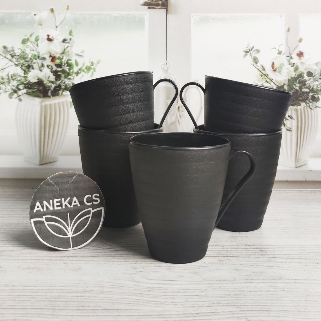 Gelas Plastik 400 ml Japan Series - Cangkir Plastik - Gelas Gagang Plastik  - Clio 5216