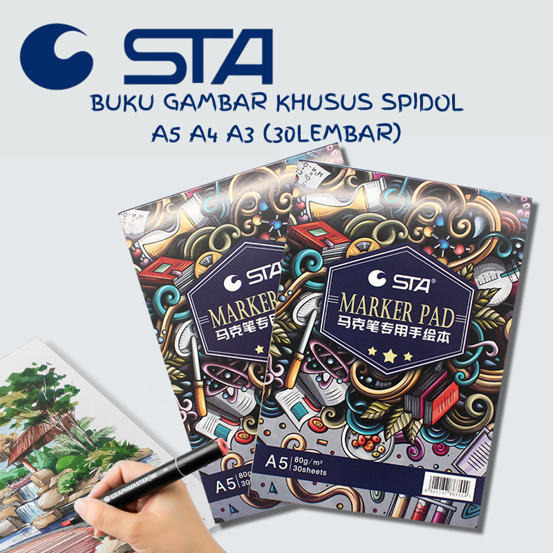 

Drawing Book / Buku Gambar Marker Paper STA 80 gsm 30 Sheets