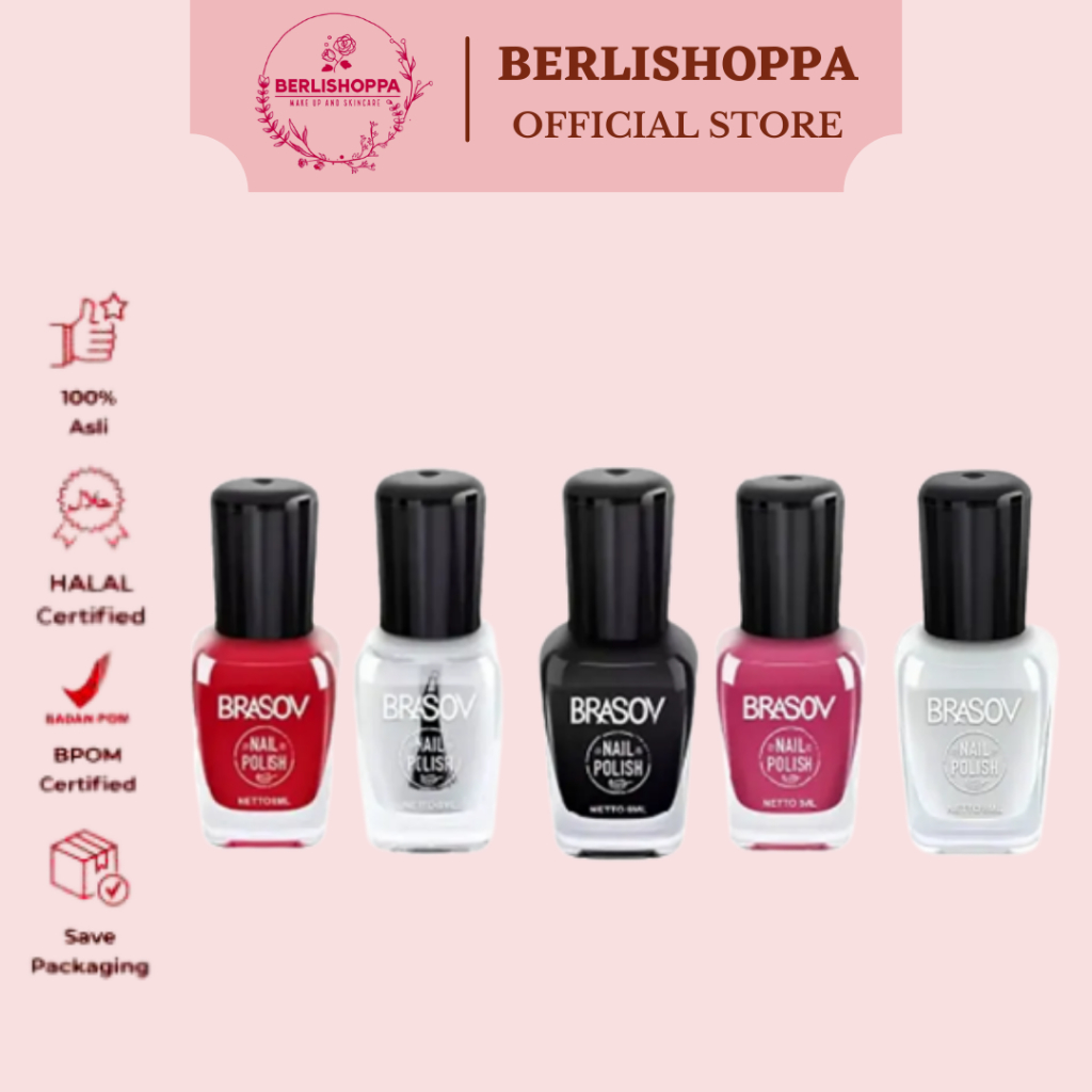 BRASOV Nail Polish / Kutek Single Color Satuan / Cat Kuku 8ml