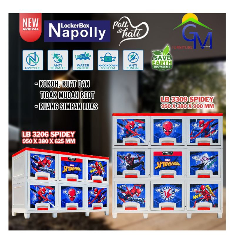 Lemari Box / Lemari Locker Box Spidey Napolly