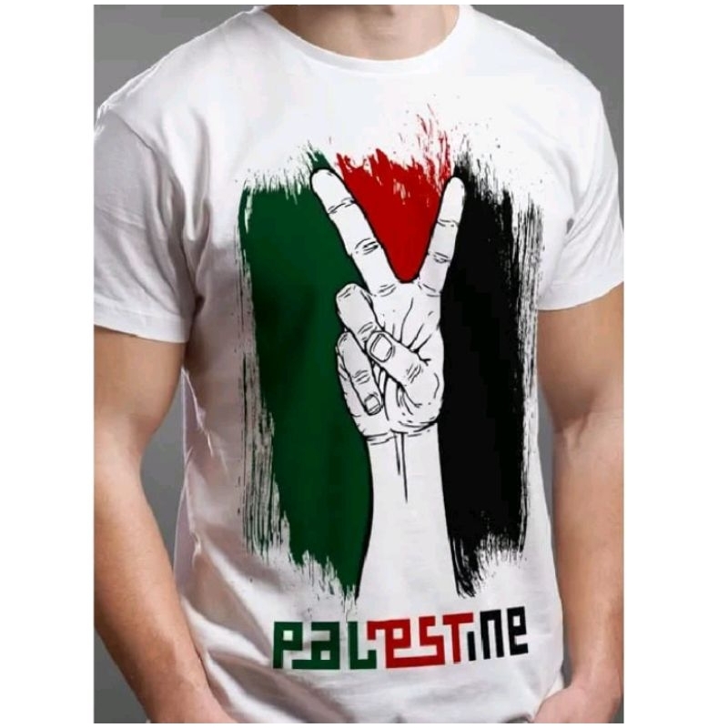 Kaos putih PALESTINA