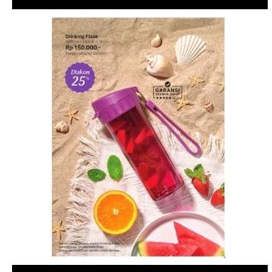 Drinking Flask Tupperware / botol minum kristal