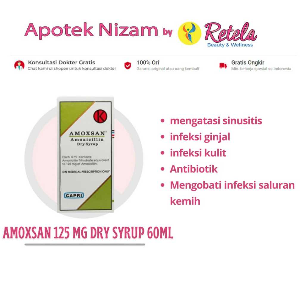 Amoxsan 125 Mg Sirup Kering 60 Ml / Antibiotik