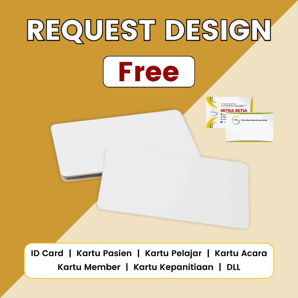 

ID CARD/Kartu Pasien/Kartu Pelajar/Kartu Acara/Kartu Anggota/Kartu Member/DLL