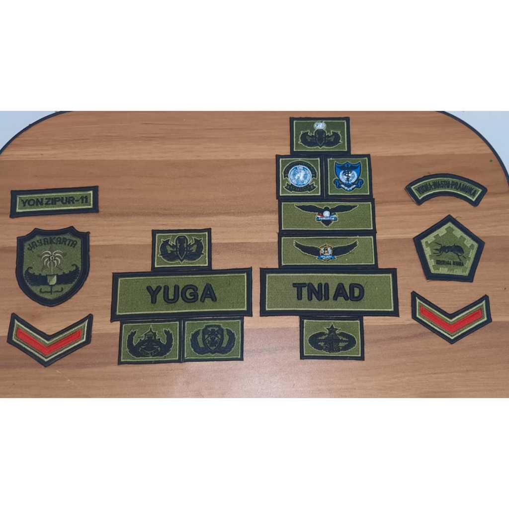 RB6 Papan Nama PDl TNI Matra Darat Lapisan Perkeras/ Lapisan Mika/Tanpa Lapisan/Atribut Berkualitas