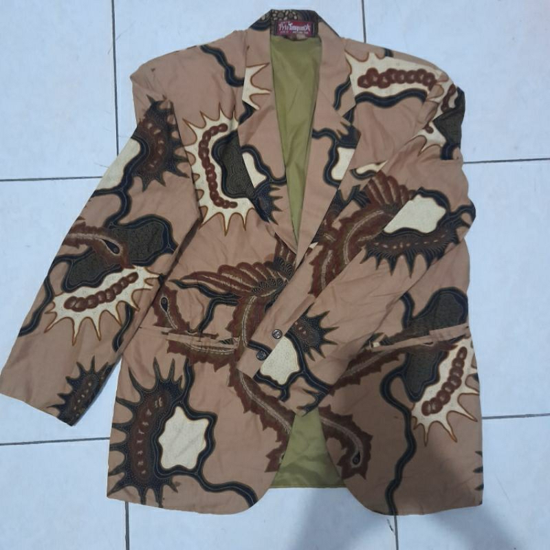Jas Blazer Batik Pria Laki Laki Preloved Second Bekas Thrift Sale Obral Murah