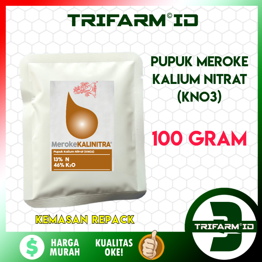 TRIFARM 100 Gram Pupuk Kalinitra KNO3 Putih Meroke