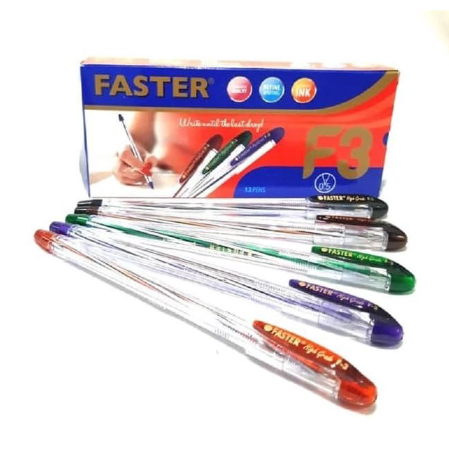 

Bestseller (12pcs) Pulpen / Pen / Pena / Bolpen Faster F3 0.5mm