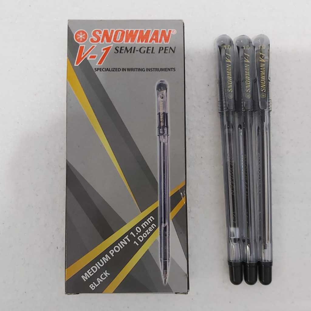 

Ballpoint/ Pulpen/ Pen Snowman V-1 Semi Gel Medium Point 1.0 mm - Hitam