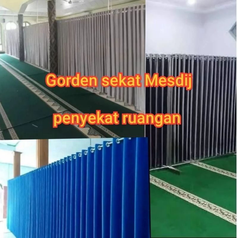 Gorden Mesjid Sphap pembatas musholah gorden masjid hordeng penyekat ruangan dan masjid model semur 