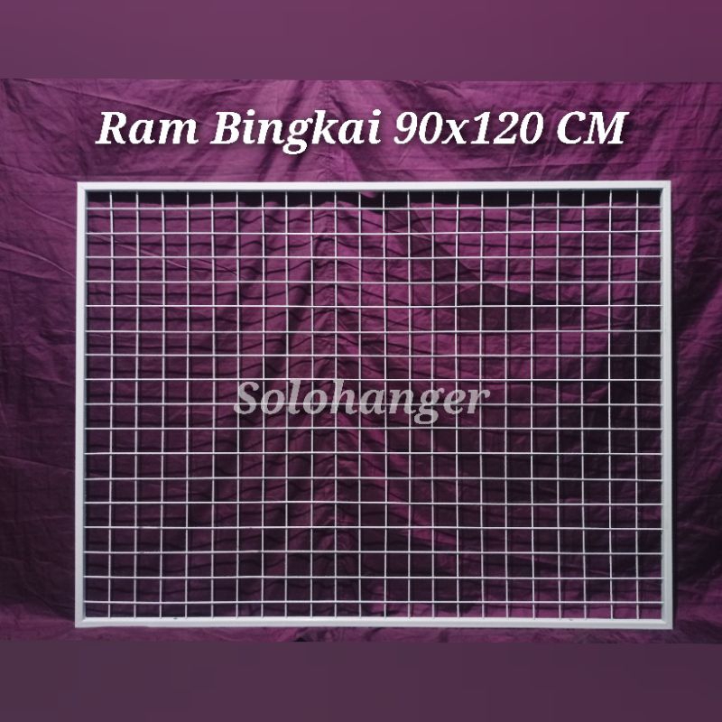 Ram Aksesoris Bingkai Besi Tebal 90x120 cm Display Pajangan Dinding Gantungan Acc HP Konter 90 x 120