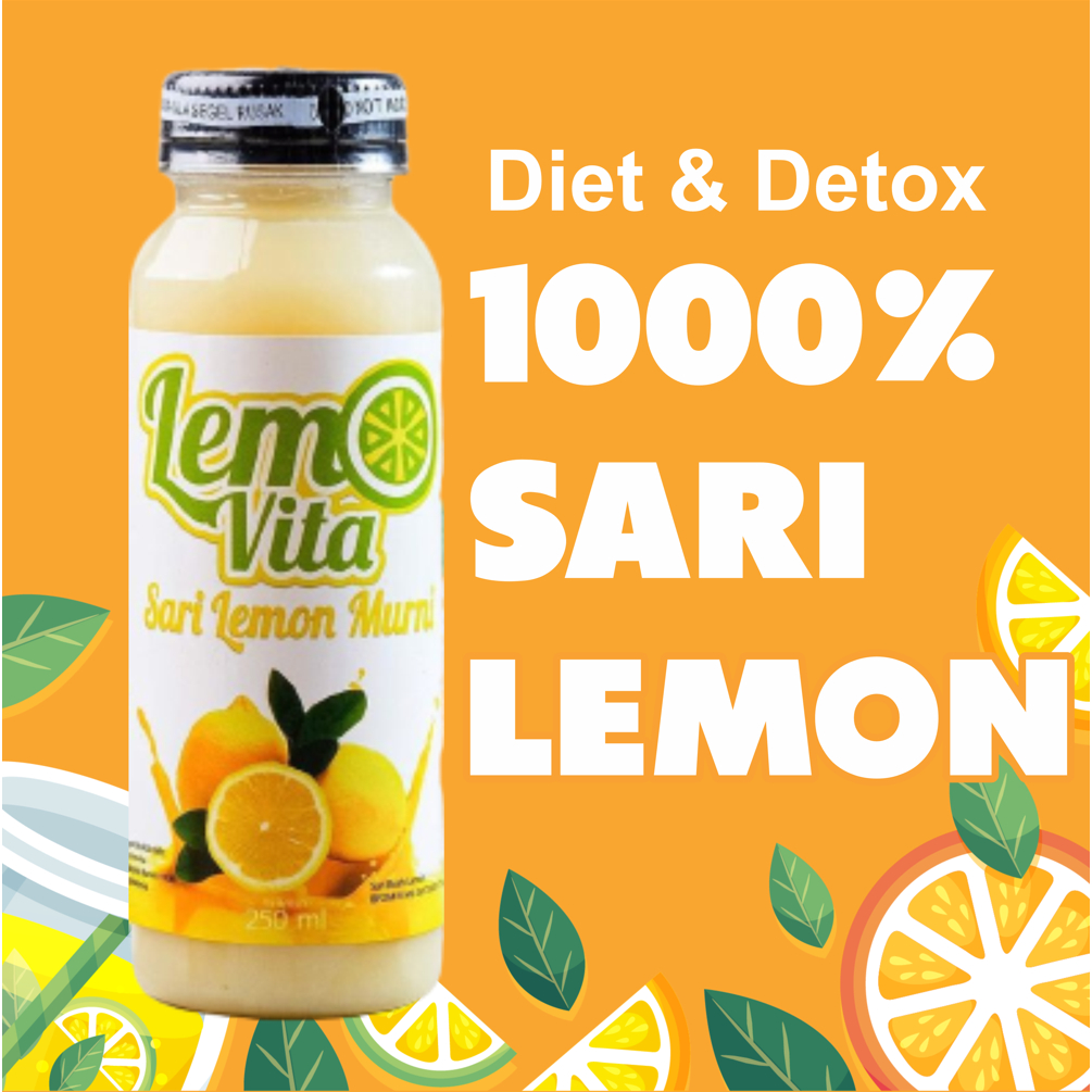 	 Sari Lemon Lemovita ASLI untuk Diet 100% Murni BPOM Tanpa Pengawet 250 ml	