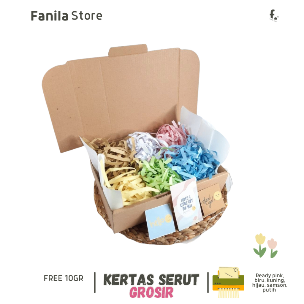 

[FREE 10gr!] Grosir Kertas Serut/ Paper Shredder / Kertas Cacah / Kertas Isian / Kertas Gift Box