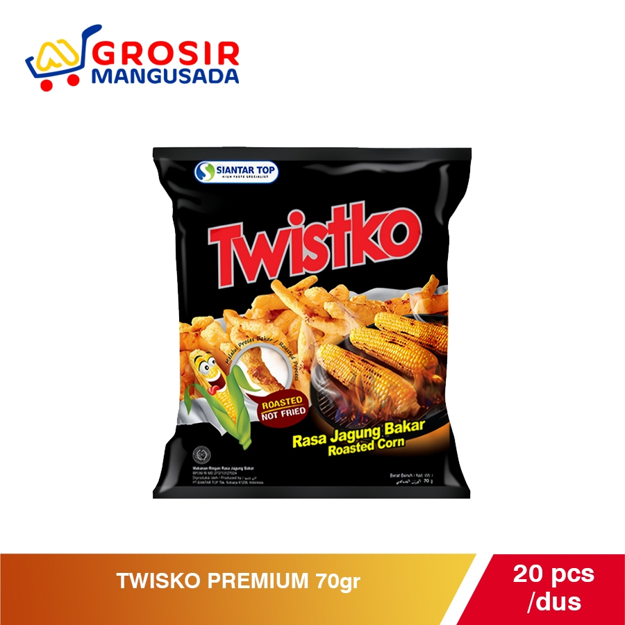 

Grosir 20 pcs Twistko Snack Twisko Premium Roasted Corn Jagung Bakar 70 gr