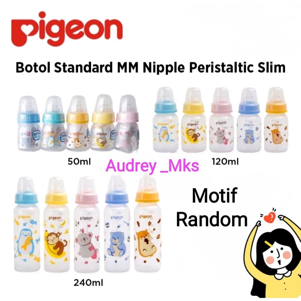 Pigeon Botol Standar MM Peristaltic Dot 240ml