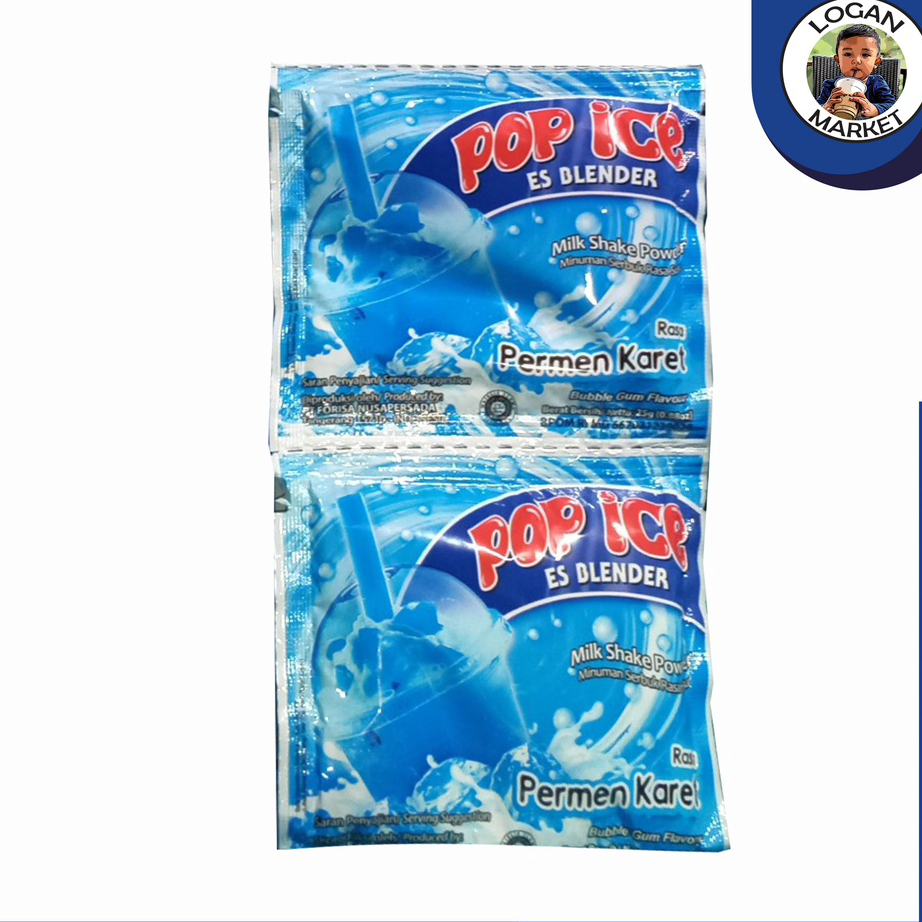 

ZLCQ6155 COD Pop Ice Es Blender Permen Karet Bubble Gum Renceng 10 Pcs Sachet 25gr