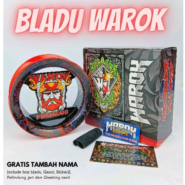 Bladu/Gulungan Warok Motif Kepala Warok Super Tebal (Gratis Tambah Nama Max 7 Huruf)