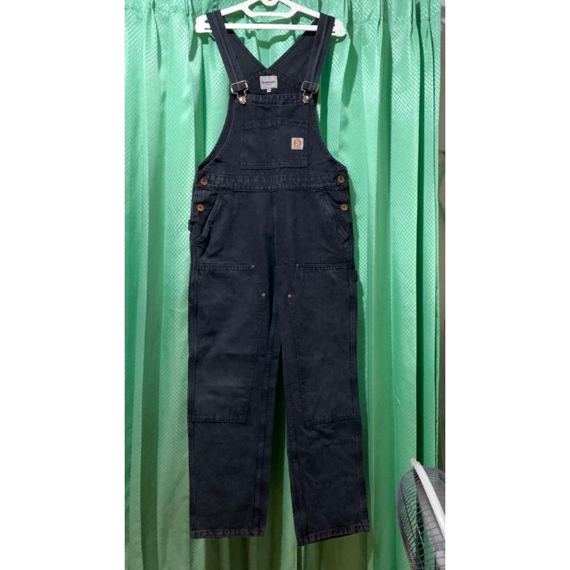 Superego - Overall Carpenter Double Knee Denim Loose Straight Black OVA01B