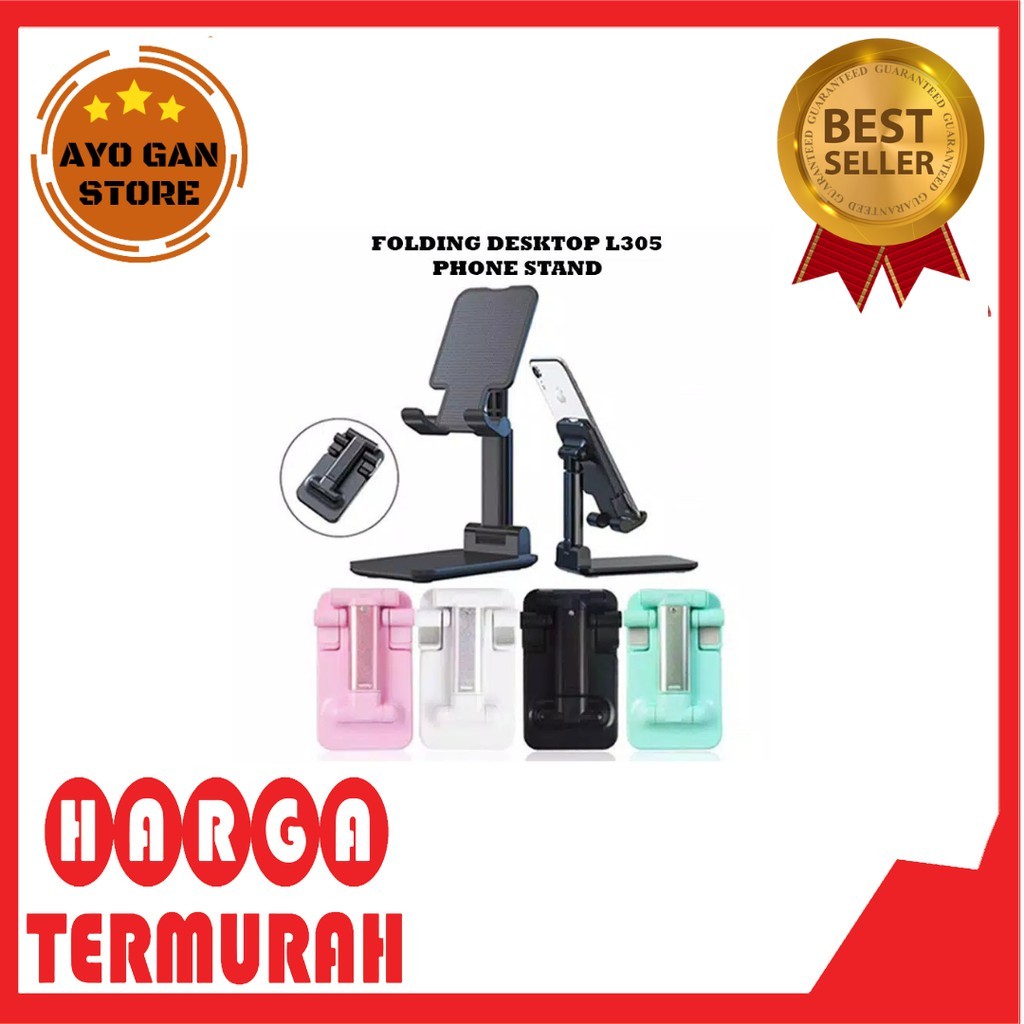 HOLDER FOLDING MOBILE DESKTOP STAND HD-38 PHONE BRACKET HD38 / L305 Holder Folding Mobile Termurah!