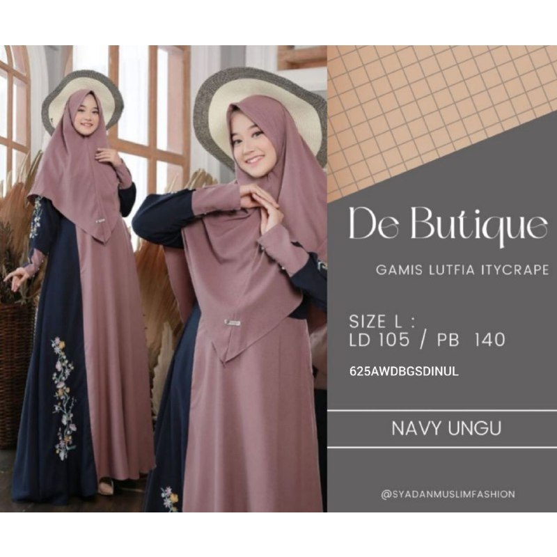Gamis Daily Premium | Gamis Terbaru Kekinian | Gamis Set Terbaru | De Boutique Gamis Set Ity Crape