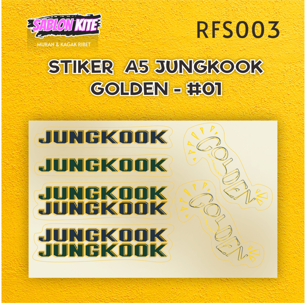

RFS003 STIKER / STICKER CUTTING UNCUT A5 JUNGKOOK GOLDEN VER. 1 JEON JUNGKOOK ALBUM GOLDEN