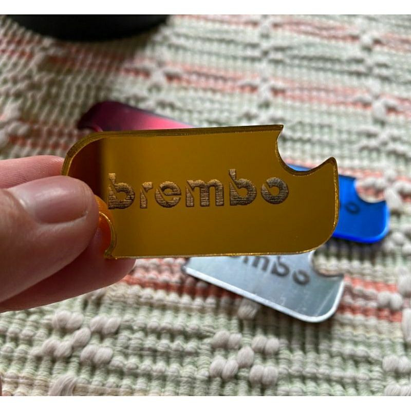 Stiker Emblem Akrilik Minyak Rem Honda Beat Brembo