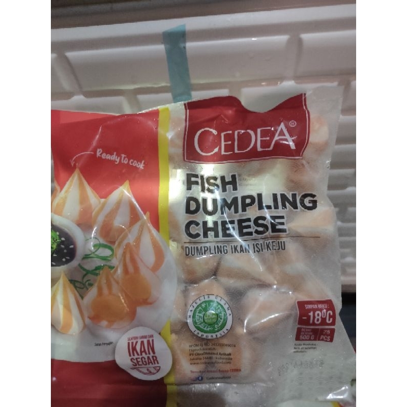 cedea fish dumpling cheese (dumpling ikan isi keju) 500 gram frozen