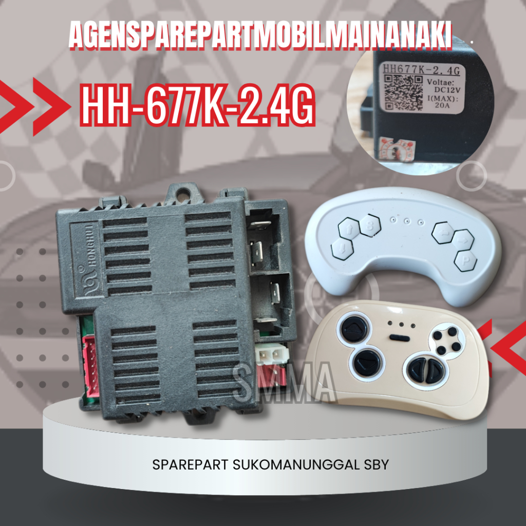 SMMA || REMOT RECEIVER KODE HH-677K-7P 2 PIN MOBIL MAINAN AKI ANAK REMOT CONTROL BLUETOOTH