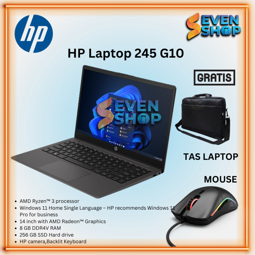 HP Laptop 245 G10 garansi resmi