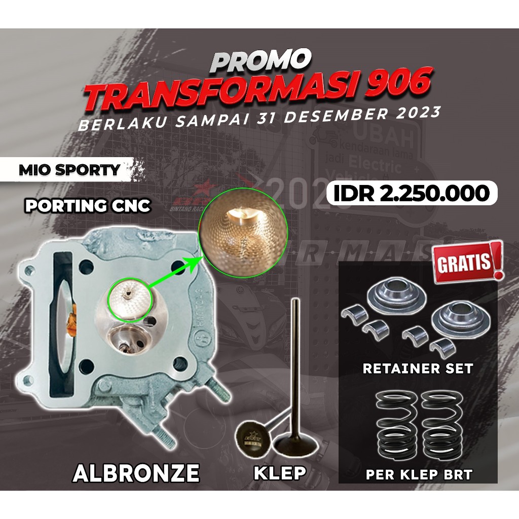 HEAD MIO SPORTY PORTING CNC BRT