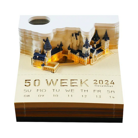 

Omoshiroi Magic Castle 3D Notepad 2024 Calendar Memo Pad Block Notes