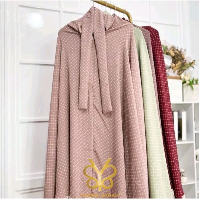 Mukena Yoora Sarah Motif Logo YS (Mocca)