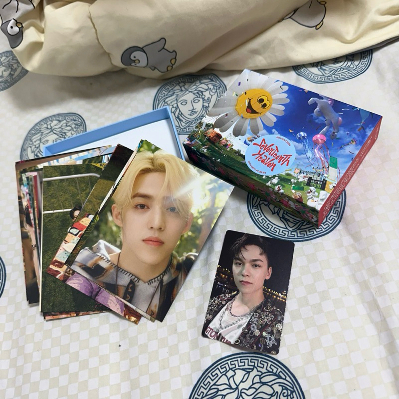 seventeen seventeenth heaven kit postcard photocard scoups joshua hoshi woozi the8 mingyu dokyeom ve