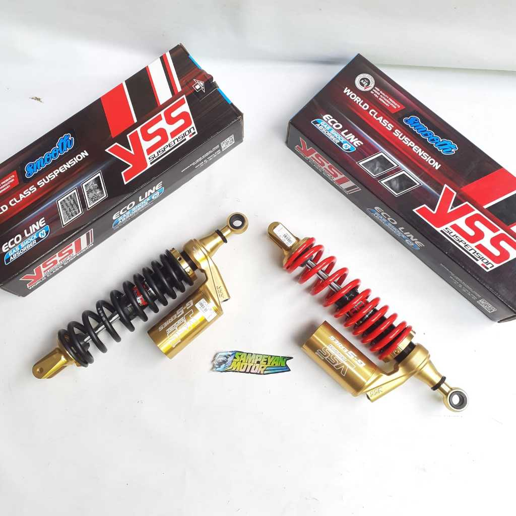 Shock Sok Skok Belakang Matic Tabung Bawah 330mm Hitam Merah Gold Emas YSS G - Plus Vario Techno 125