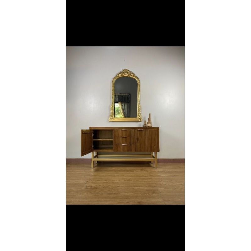 MEJA CONSOLE BUFFET TV PENYIMPANAN KAYU JATI / CABINET DRESSER NATURAL INDUSTRIAL