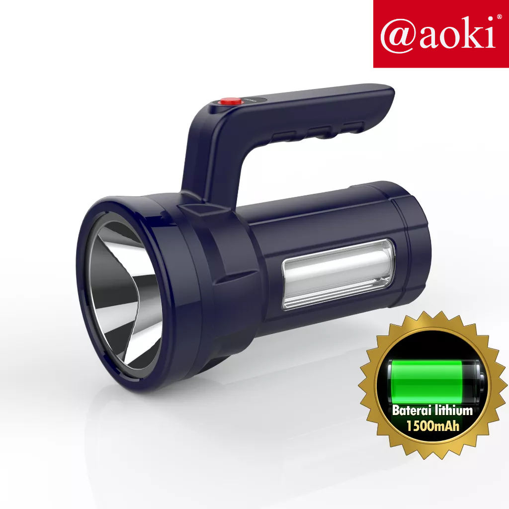 SENTER GAGANG JUMBO LED 20W AOKI AK-6699 MULTIFUNGSI PLUS EMERGENCY BISA DI CAS TAHAN LAMA HINGGA 15