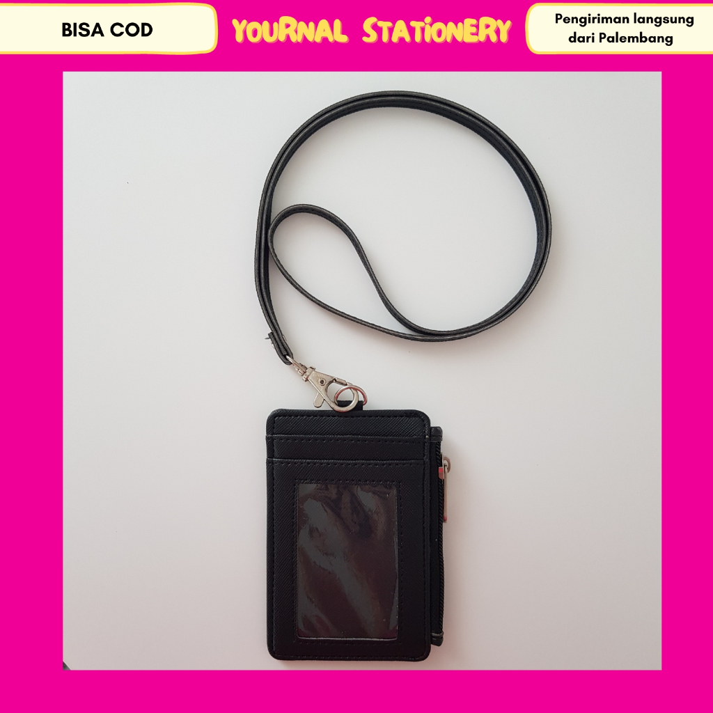 

ID Flashee Card Holder Resleting Name Tag Hitam Seleting ID Card Risleting Name Tag Lanyard Zipper Kulit Sintetis V2