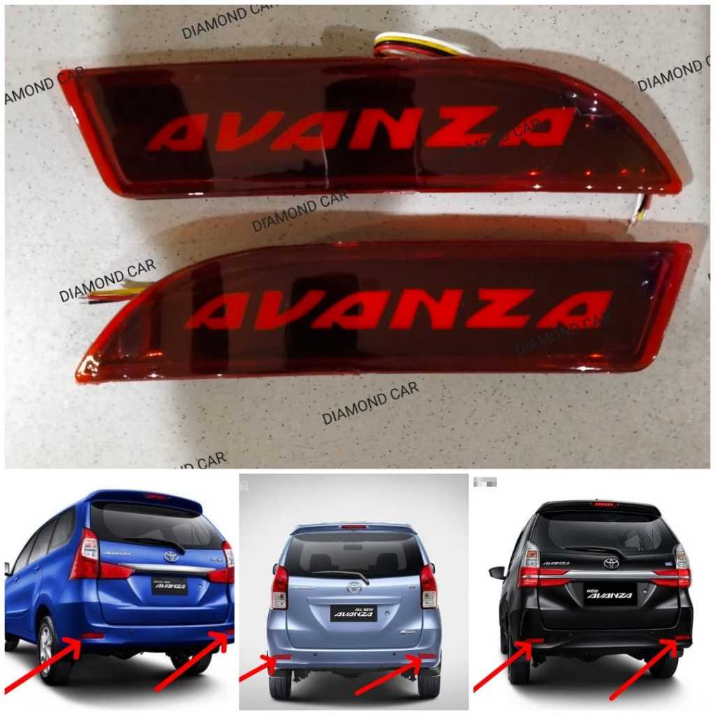 Toyota Avanza Xenia 2019 Lampu Reflektor Bemper Belakang