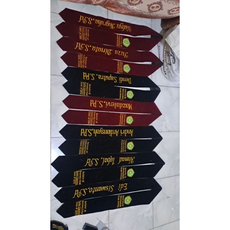 selempang kalung/selempang leher/selempang leher murah/selempang wisuda murah/selempang kece palemba