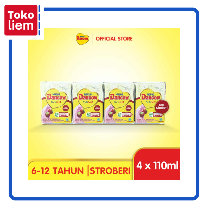 

Nestle Dancow Fortigro Susu Uht Anak Rasa Stroberi 4X110mL