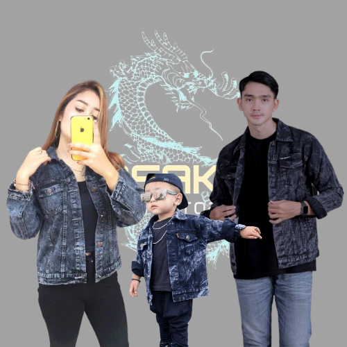 Jaket Jeans Couple / jaket couple anak / jaket couple keluarga
