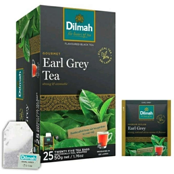 

DILMAH Gourmet Earl Grey Tea Individually Foil Wrapped 25 Teabags