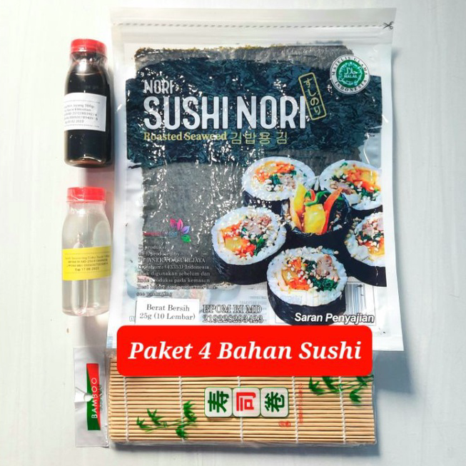 

Buruan Beli Paket bahan sushi tipe 4 lengkap nori cuka bambu sushi shoyu dried seaweed vinegar soy sauce tikar kecap asin shoyu rumput laut Model Terkini