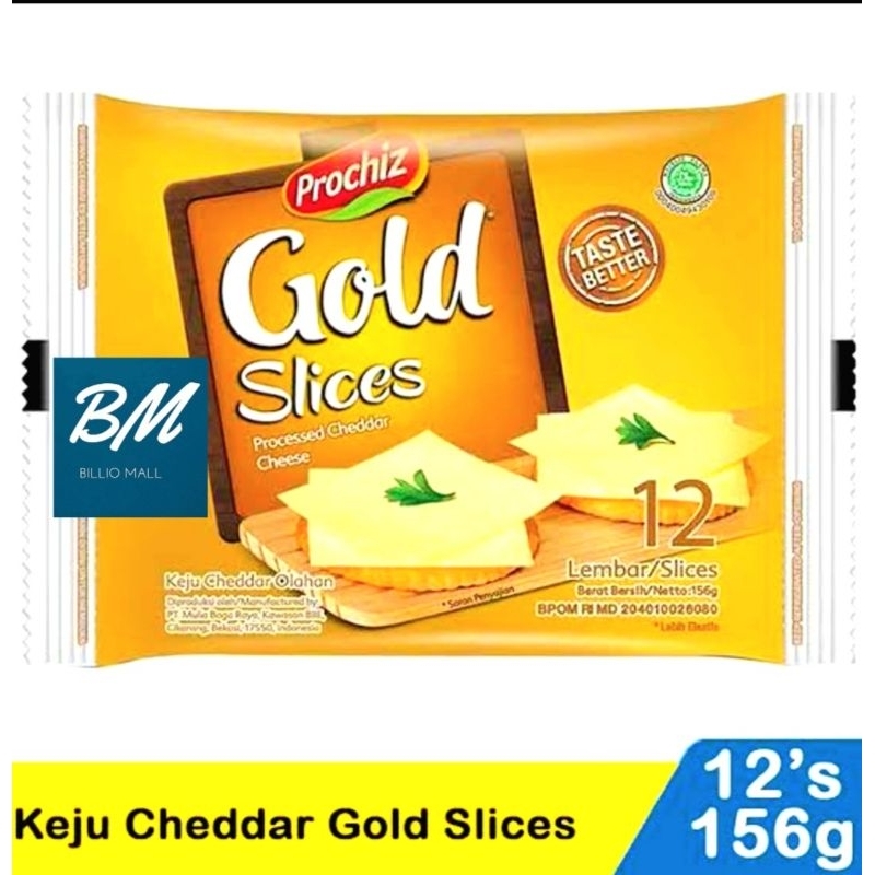 

Prochiz Gold Slices 12s Keju Cheddar